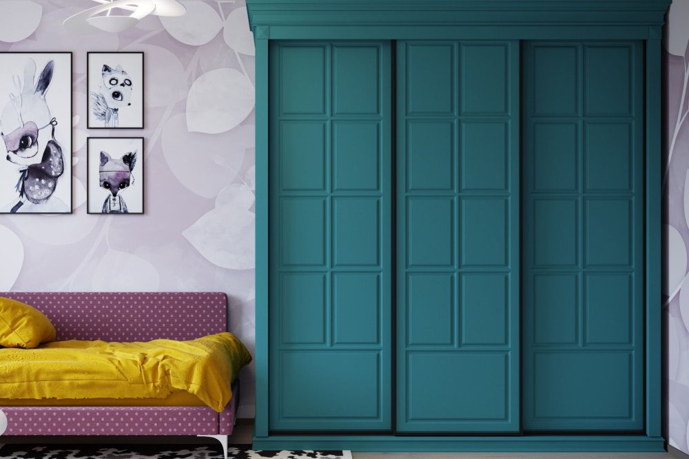 Коллекция New Classic Color Stories - цвет Marina (Марина) Шкафы-купе в классическом стиле фото, изображение